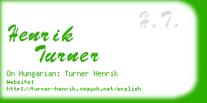 henrik turner business card